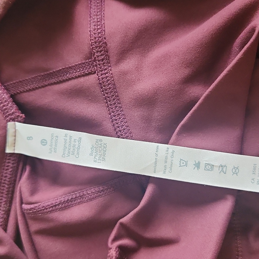 Lululemon align crop maroon size 8 Jogger Pants - Picture 3 of 5